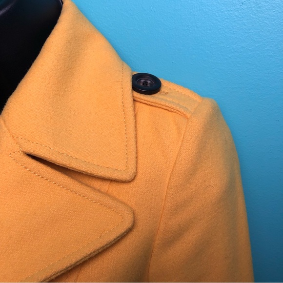 Old Navy Yellow Double Breasted Short Wool Peacoat - Picture 8 of 14